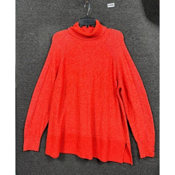 Lane Bryant Knit Turtleneck Sweater Womens Size 18/20 Orange Soft Cozy - Picture 1 of 7